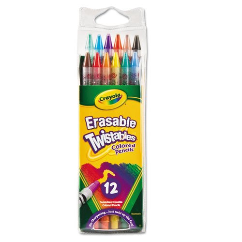 Crayola - Twistables Erasable Colored Pencils, 12 Assorted Colors/Pack 68-7508 (DMi PK