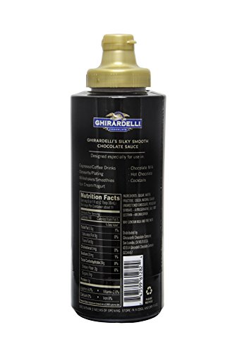 Ghirardelli - 16 Oz Chocolate, 17 Oz White Chocolate Flavored, 17 Oz Caramel Sauce Squeeze Bottle - Set of 3 - with Exclusive Measuring Shot Glass thumbnail