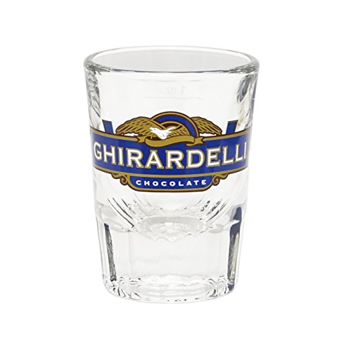 Ghirardelli - 16 Oz Chocolate, 17 Oz White Chocolate Flavored, 17 Oz Caramel Sauce Squeeze Bottle - Set of 3 - with Exclusive Measuring Shot Glass thumbnail