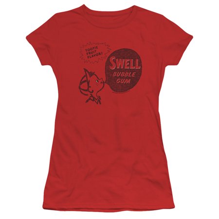 Dubble Bubble - Swell Gum - Juniors Teen Girls Cap Sleeve Shirt - X-Large