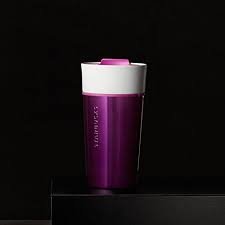 Starbucks Stainless Steel & Ceramic Mug - Fuchsia, 12 Fl Oz