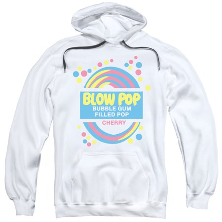 Tootsie Roll Blow Pop Label Adult Pullover Hoodie Sweatshirt White