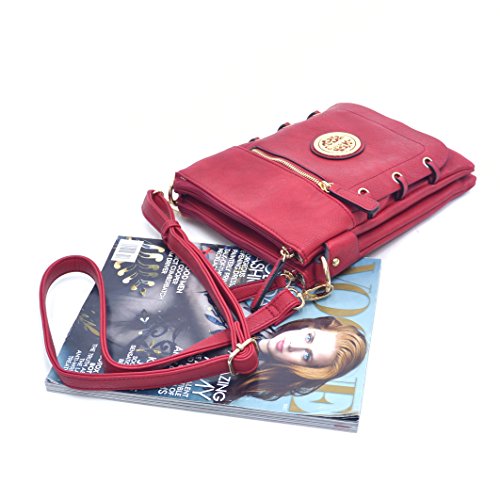 MMK Collection Fashion Crossbody Bag~Messenger Purse for Women~Designer Fashion Handbag (FM-8875-RD) thumbnail