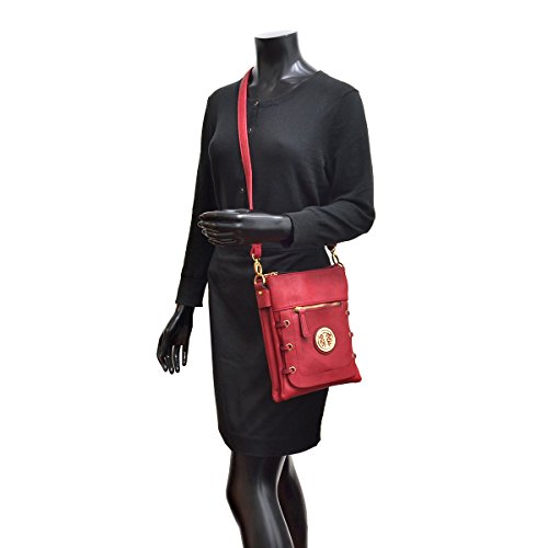 MMK Collection Fashion Crossbody Bag~Messenger Purse for Women~Designer Fashion Handbag (FM-8875-RD) thumbnail