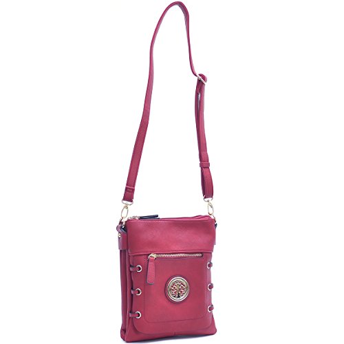 MMK Collection Fashion Crossbody Bag~Messenger Purse for Women~Designer Fashion Handbag (FM-8875-RD) thumbnail