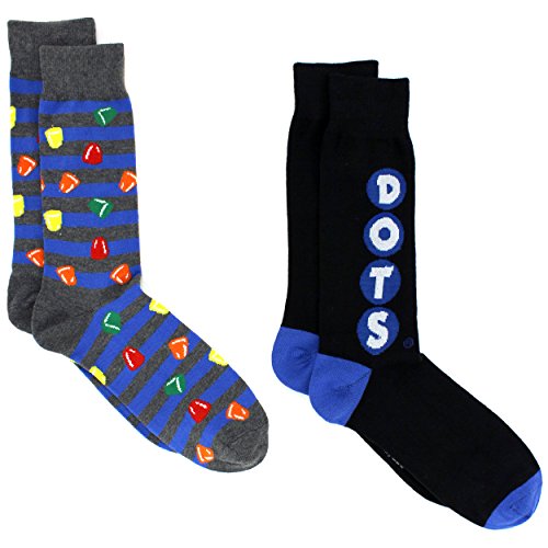 Charms Candy Tootsie Roll Teen Adult 2 Pack Crew Socks (10-13, Dots) thumbnail