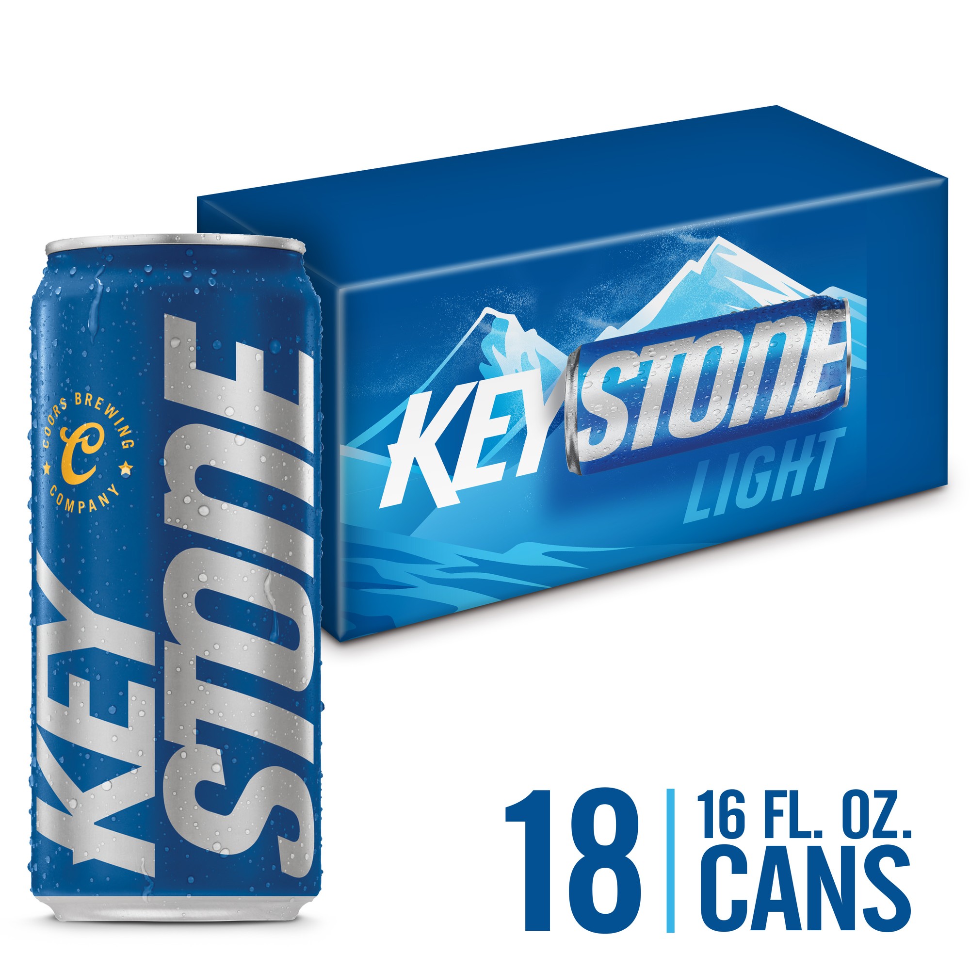 Keystone Light Lager Beer, 18 Pack, 16 Fl. Oz. Cans, 4.1% ABV
