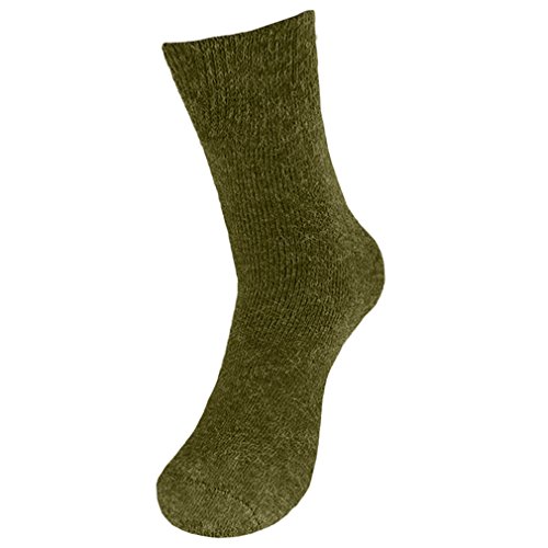 Evelots 4 Pairs Marled Crew Socks, Warm & Comfortable Winter, Assorted, Large thumbnail
