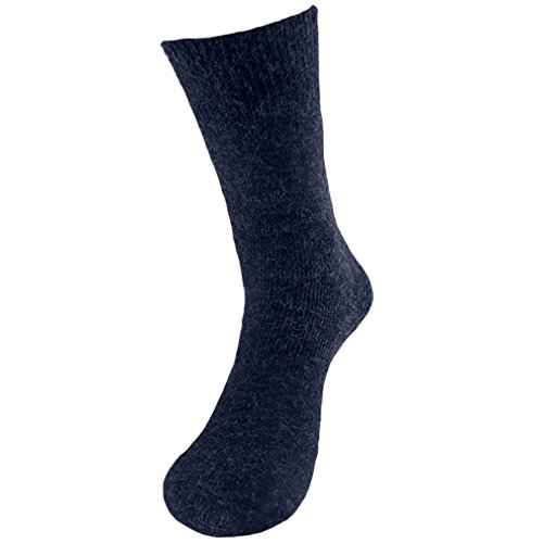 Evelots 4 Pairs Marled Crew Socks, Warm & Comfortable Winter, Assorted, Large thumbnail