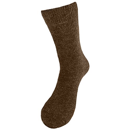 Evelots 4 Pairs Marled Crew Socks, Warm & Comfortable Winter, Assorted, Large thumbnail