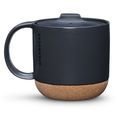 Starbucks Cork Bottom Coffee or Tea Mug with Travel Lid (Matte Black, 12 Ounces)