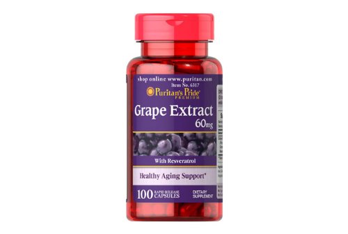 Puritan's Pride, Grape Seed Extract with Resveratrol, 100 Tablets