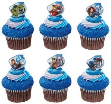 AVENGERS Hulk Iron Man Captain America 144 Cupcake Cake Pops Party Rings Favors