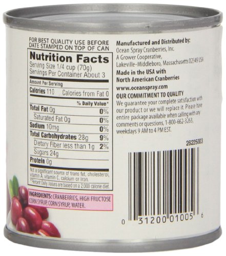 Ocean Spray Cranberry Jellied, 8-Ounce Cans (Pack of 24) thumbnail