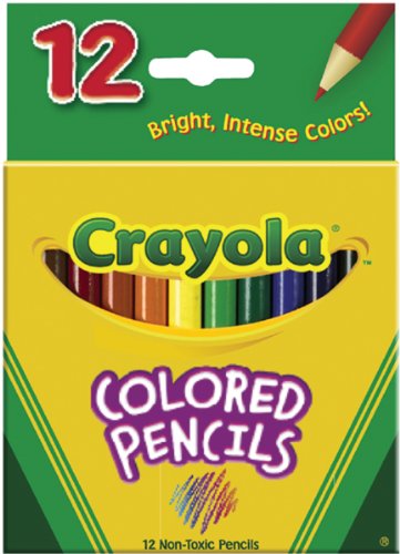 Crayola 68-4112 Colored Pencils, Short, 12-Pack