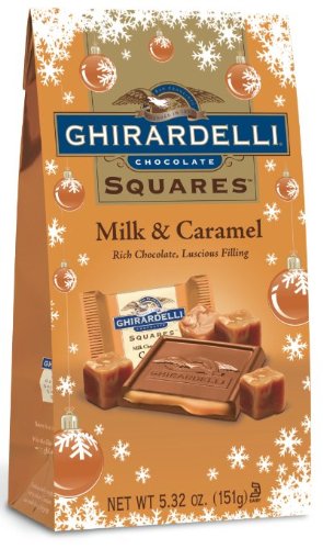 Ghirardelli Chocolate Squares, Milk Chocolate with Caramel Filling, 5.32-Ounce Packages (Pack of 6)