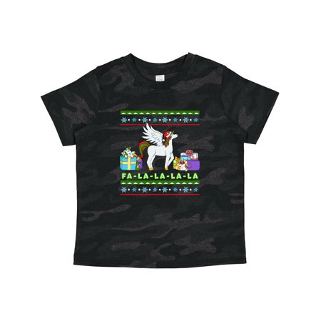 Inktastic Christmas Festive Unicorns Fa-La-La-La-La Gift Baby Boy or Baby Girl T-Shirt