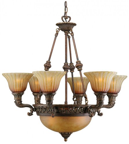 Crystorama Lighting 9306-ES 9 Light Yorktown Chandelier, Espresso
