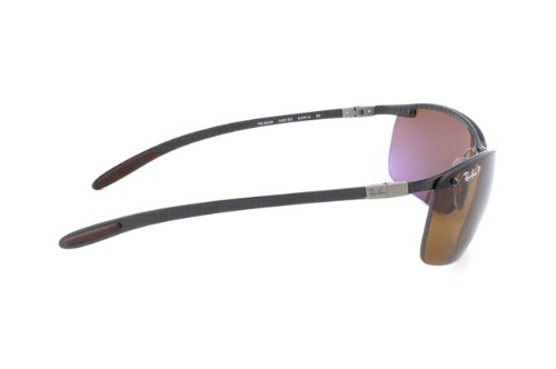 Ray-Ban 8306 082/83 Dark Carbon 8306 Carbon Lite Rimless Sunglasses Polarised Lens Category 3 thumbnail