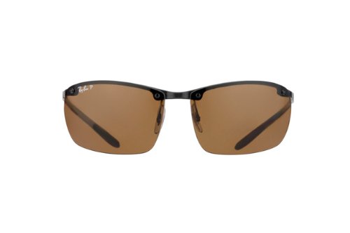 Ray-Ban 8306 082/83 Dark Carbon 8306 Carbon Lite Rimless Sunglasses Polarised Lens Category 3 thumbnail