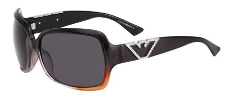 Emporio Armani Women's 9545 Violet / Orange / Yellow Frame/Mauve Lens Plastic Sunglasses