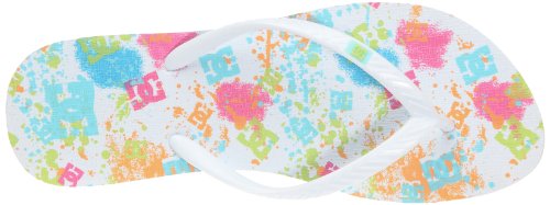 DC Women's Spray Graffik Flip-Flop,White/Ocean,10 M US