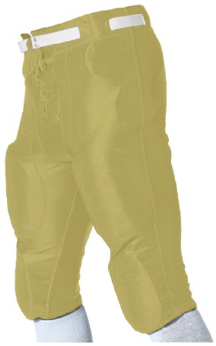 Alleson Adult Dazzle Football Pant XXL-Color:Vegas Gold