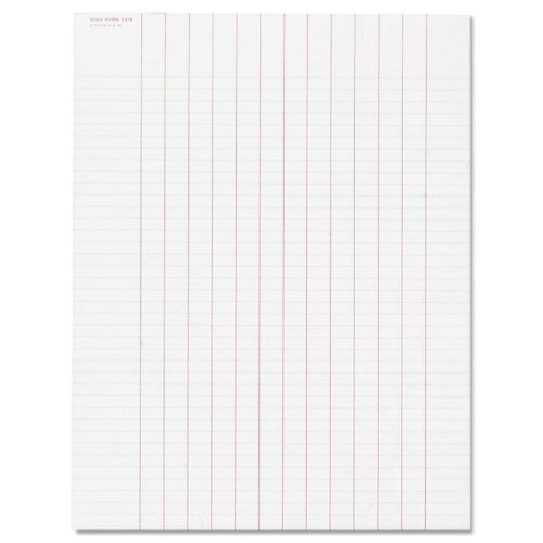 TOPS Data Pad with Numbered Column Headings, Wide Rule, Letter Size, White, 50 Sheets per Pad (3619)