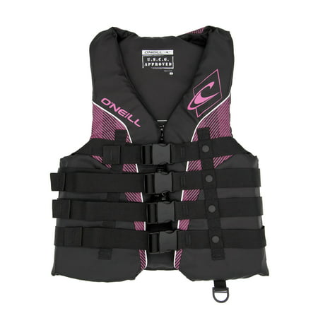 O Neill Mens Superlite USCG Life Vest 2XL Black/black/berry (4723)