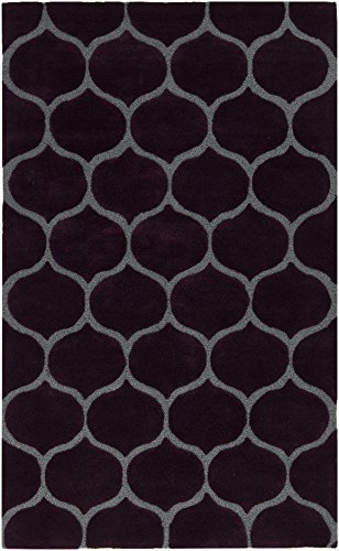 Surya Mamba MBA-9021 Transitional Hand Tufted 100% Polyester Raspberry Wine 2' X 3' Geometric Accent Rug
