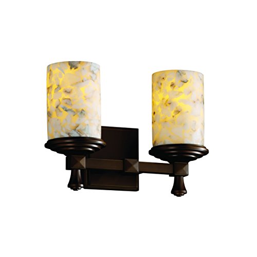 Deco 2-Light Bath Bar, Justice Design Group ALR-8532-10-MBLK D5H47 (705914)