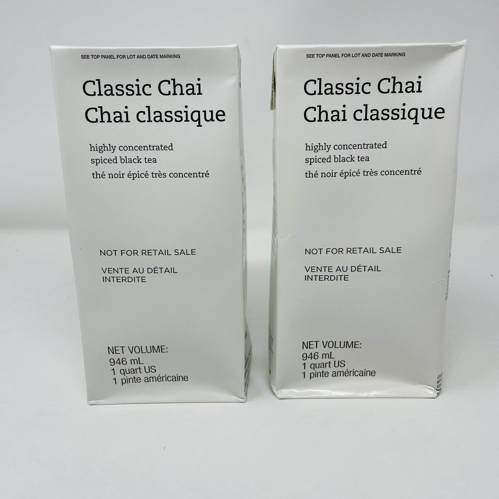 STARBUCKS Classic Chai Concentrated Spiced Black Tea Latte 1QT-12 Pack 10/2020