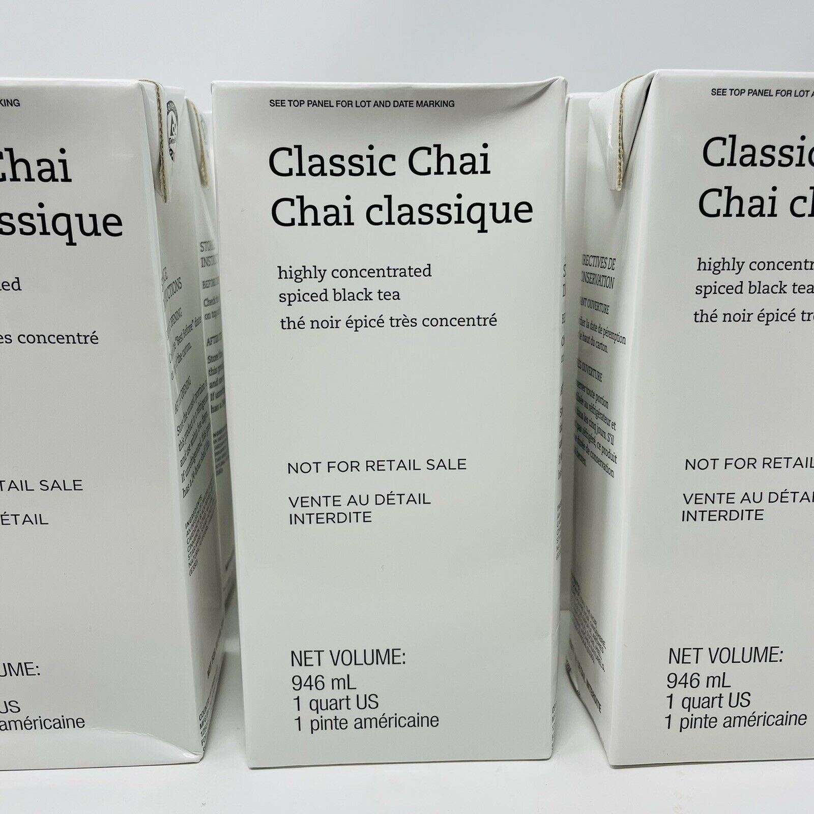 STARBUCKS Classic Chai Concentrated Spiced Black Tea Latte 1QT-12 Pack 10/2020 thumbnail