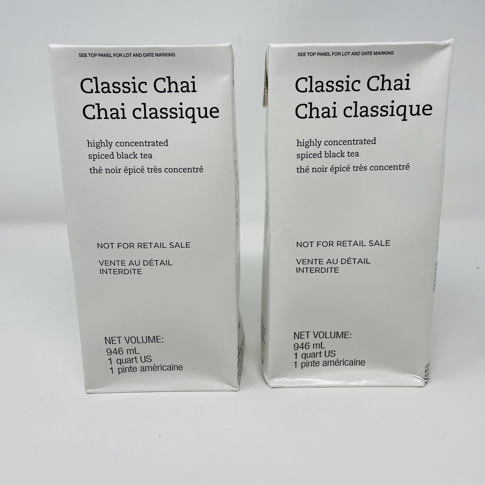 STARBUCKS Classic Chai Concentrated Spiced Black Tea Latte 1QT-12 Pack 10/2020 thumbnail