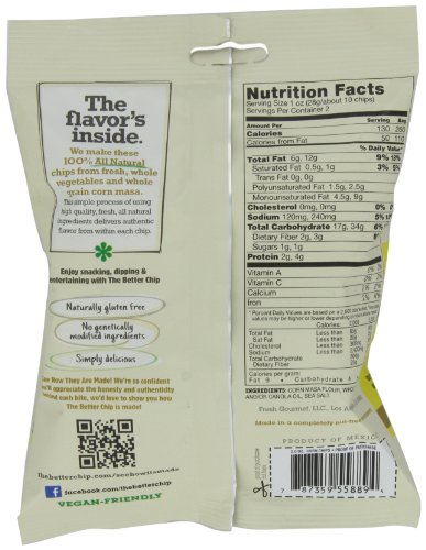 The Better Chip Tortilla Chips, Fresh Corn and Sea Salt 2oz Bags, 18 Count, thumbnail