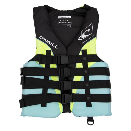 O Neill Mens Superlite USCG Life Vest S Black/turquoise/lime (4723)