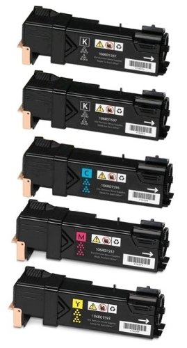 Speedyinks Compatible Toner Cartridge Replacement for Xerox Phaser 6500 & WorkCentre 6505 (2 Black  1 Cyan  1 Magenta  1 Yellow  5-Pack)