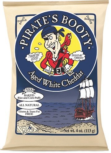 Pirates Booty Rice & Corn Puffs Snack Food Aged White Cheddar 4 Oz