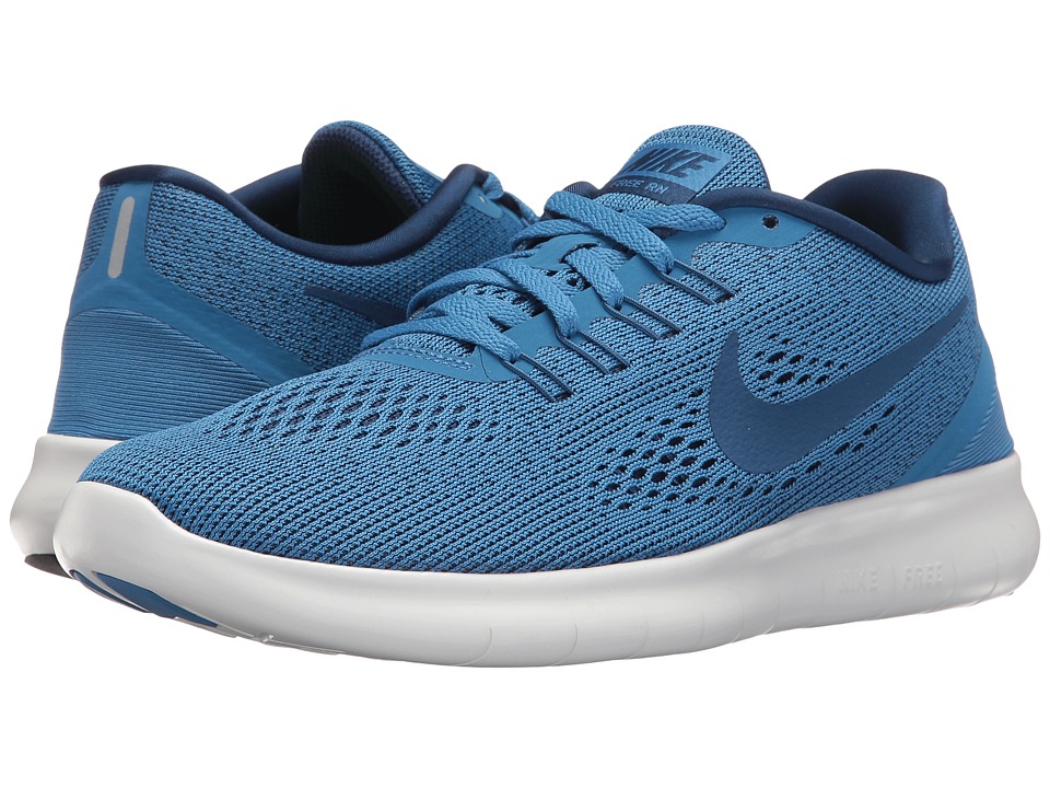 Nike Womens Free RN Running Shoe Star Blue/Off White/Coastal Blue 10