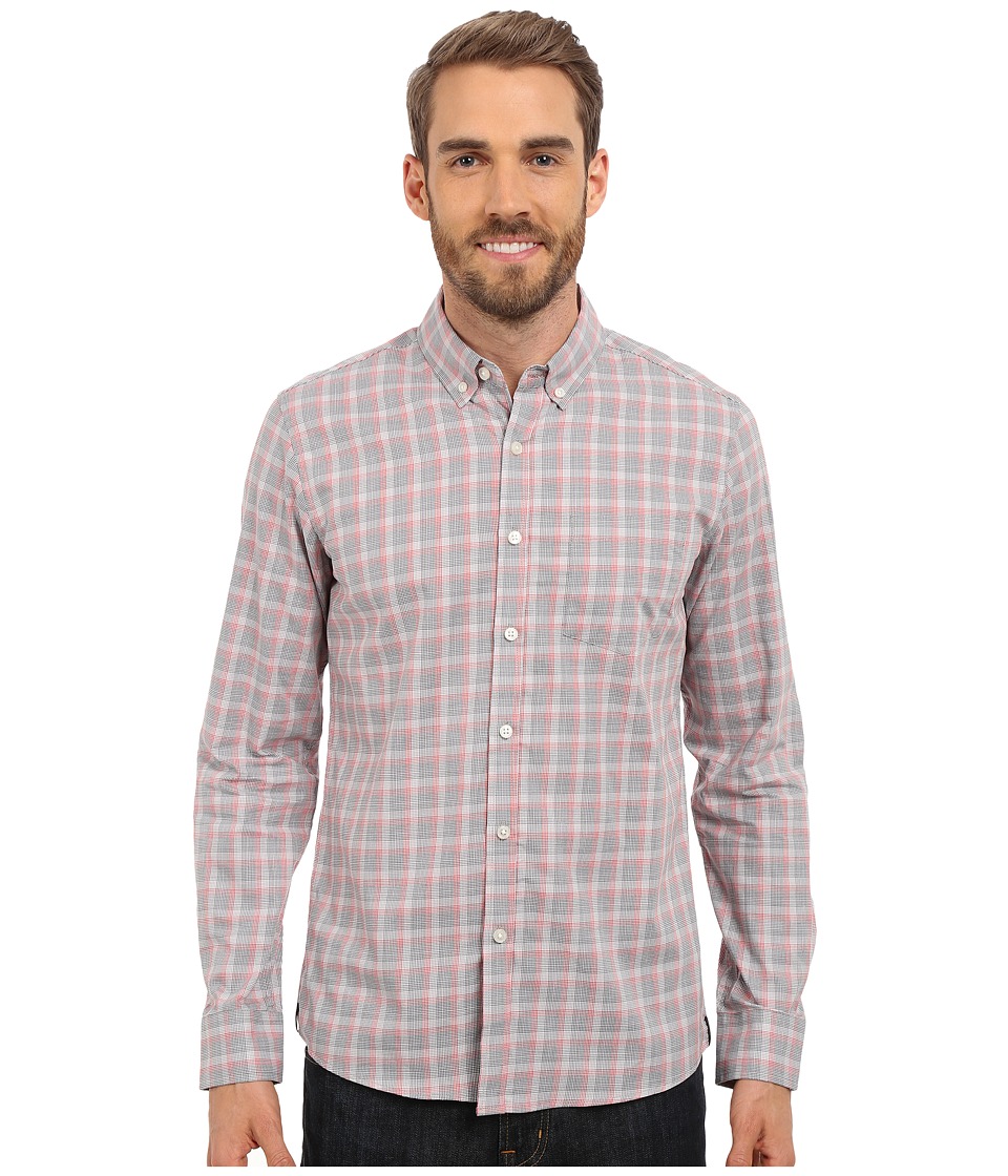 Kenneth Cole Sportswear - Long Sleeve Slim Button Down Promo (Blaze Combo) Men's Long Sleeve Button up