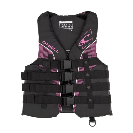 O Neill Mens Superlite USCG Life Vest XL Black/black/berry (4723)
