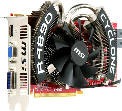 MSI R4890 Cyclone  Radeon HD 4890 1GB 256-bit GDDR5 PCI Express 2.0 X16 HDCP Ready CrossFire Supported Video Card - Retail