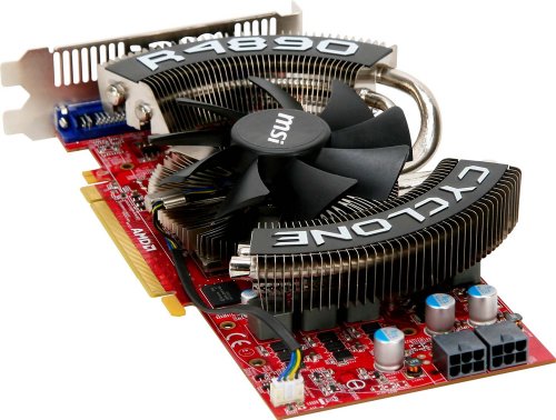 MSI R4890 Cyclone  Radeon HD 4890 1GB 256-bit GDDR5 PCI Express 2.0 X16 HDCP Ready CrossFire Supported Video Card - Retail thumbnail