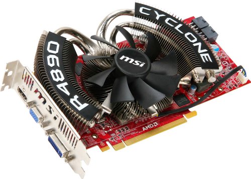 MSI R4890 Cyclone  Radeon HD 4890 1GB 256-bit GDDR5 PCI Express 2.0 X16 HDCP Ready CrossFire Supported Video Card - Retail thumbnail