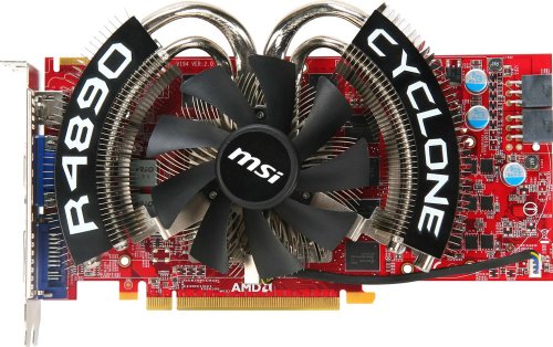 MSI R4890 Cyclone  Radeon HD 4890 1GB 256-bit GDDR5 PCI Express 2.0 X16 HDCP Ready CrossFire Supported Video Card - Retail thumbnail