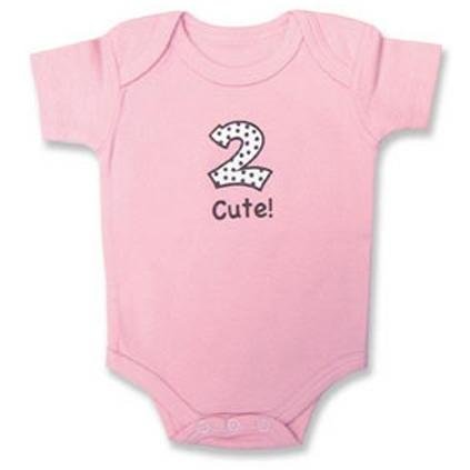 2 Cute! Bodysuits 3-6 Months