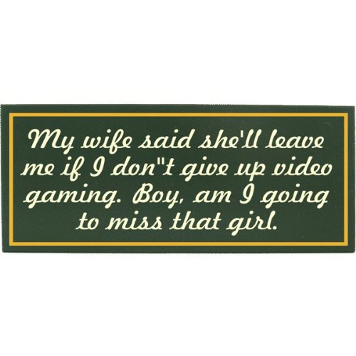 Davis & Small Decor 4542 My Wife Said Video Games
