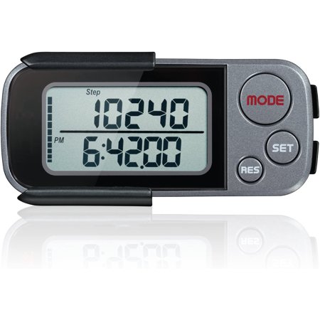 Pedometer for Walking  3D Pedometer with Clip and Strap  30 Days Memory  Accurate Step Counter  Walking Distance Miles/Km  Calorie Counter  Daily Targ