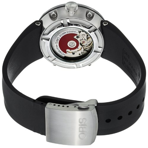 Oris TT1 Skeleton Engine Black Rubber Strap Mens Watch 733-7668-4114RS thumbnail