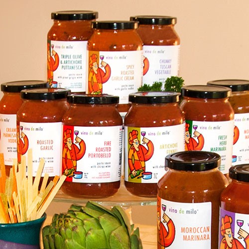 Vino De Milo No Sugar Added Pasta Sauce (16 Oz) - Spicy Roasted Garlic Cream Sauce